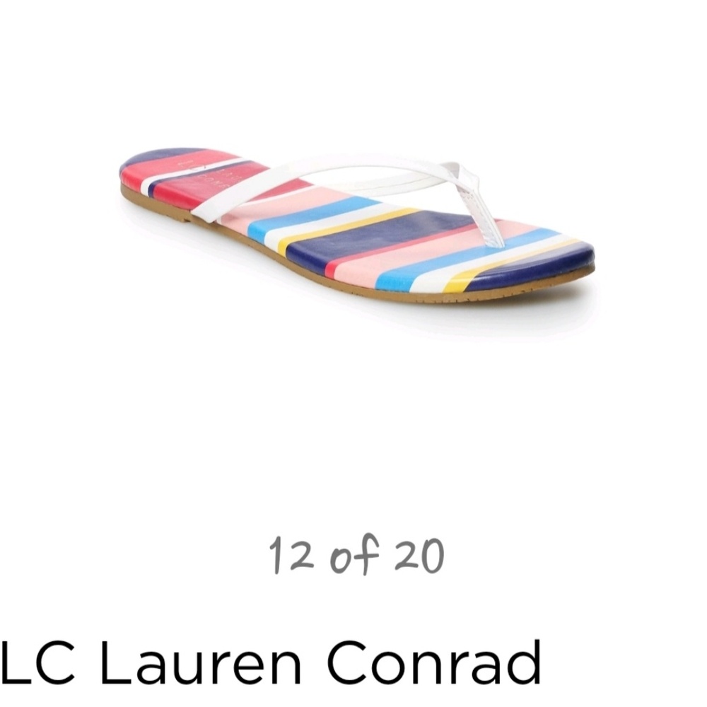 Lauren Conrad HoneyThong flip flops cabana strips